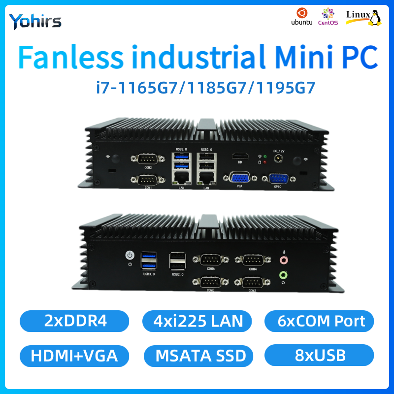 팬리스 임베디드 PC 인텔 코어 i7-1165G7 11 - Fanless Industrial Pc Rs485 Core I7 리뷰 및 가격