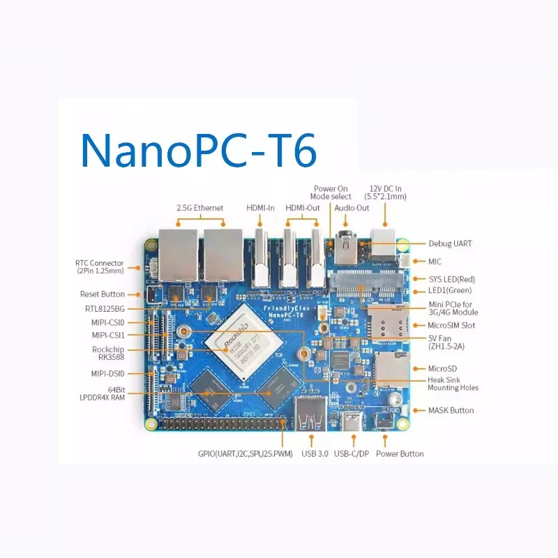 VoltSNanopc T6 개발 보드-록칩 RK3588 - Rockchip Rk3588 Development Board 리뷰 및 가격